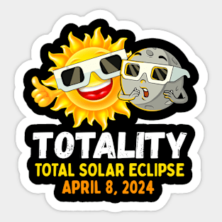 Total Solar Eclipse 2024 Glasses Funny Sun Moon Kids Boys Sticker